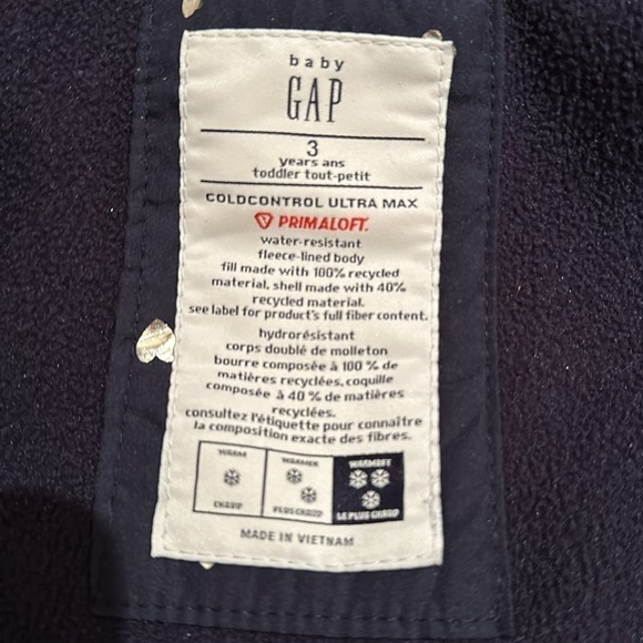 Baby GAP winter coat toddler size 3 very warm - Picture 4 of 7